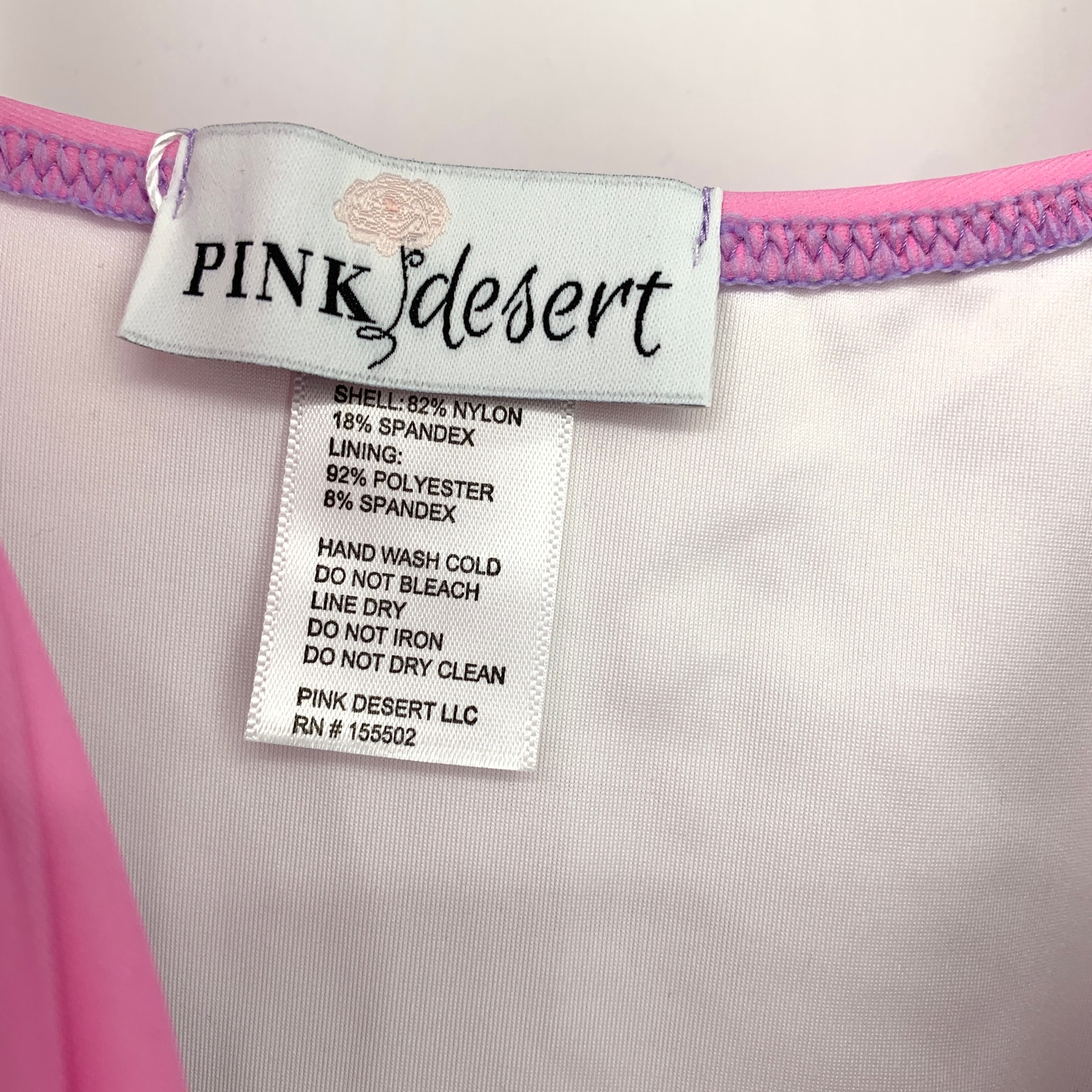 Pink Desert Tie Belt One Piece Swimsuit Womens Sz Xxl Pink Purple Blue Ombre New — image 6 of 7